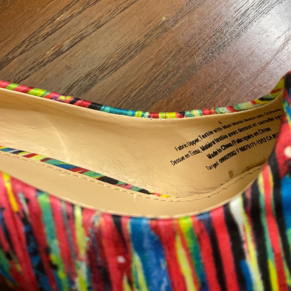 Preloved- Prabal Gurung for Target Multi Color Satin print pumps.